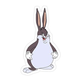 Elizabeth 3 PCs Stickers Big Chungus Merchandise 3 x 4 Inch Die-Cut Wall Decals for Laptop Window Car Bumper Helmet Water Bottle