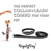 Regal Dog Products Large Black Reflective Dog Collar and Leash