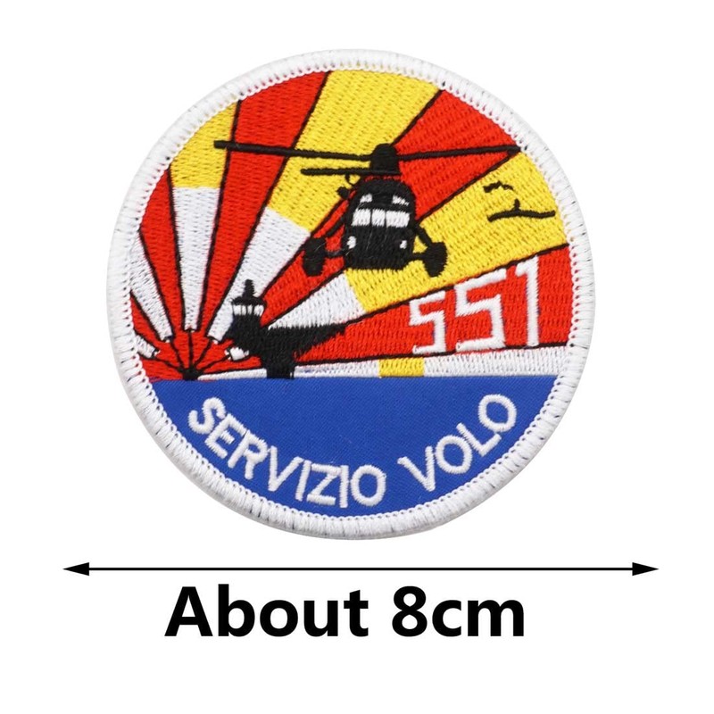 Pack of 2 Flight Service Italy Military Embroidered Patch Badge