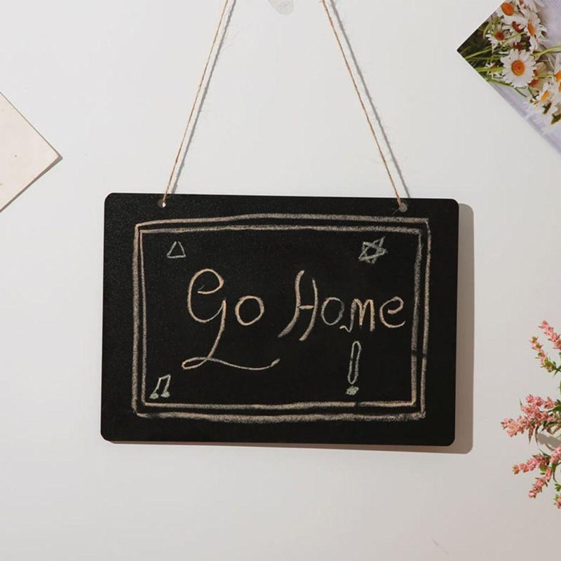 OHYER Small Blackboard for Hanging Chalkboard Message Board Sign Double-Sided