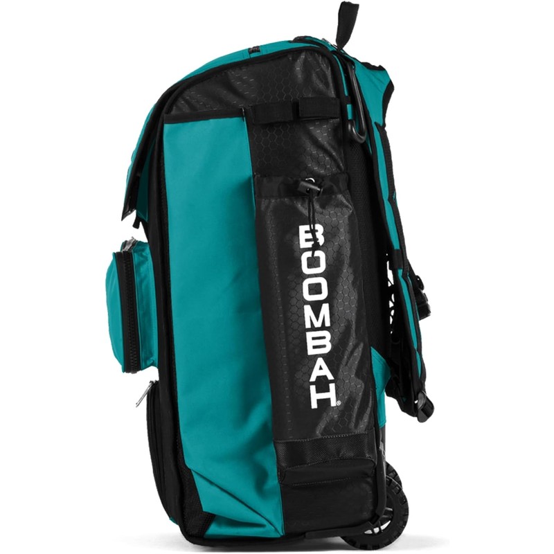 Boombah Catchers Superpack Hybrid Rolling Bat Bag - Black/Teal -