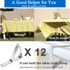 Heeke Stainless Steel Tablecloth Clips - 12PCS Triangle Structure Holders