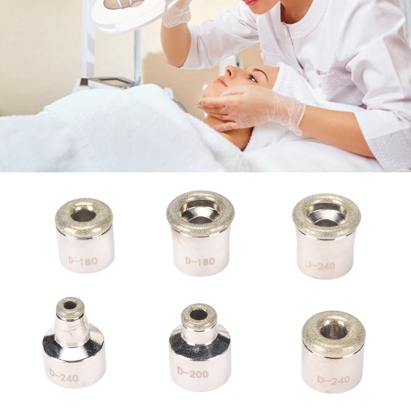 Dermabrasion Diamond Tips, 6 Pieces, Microdermabrasion Replacement Tip, Universal Skin