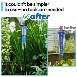 AQKILO Rain Gauge Stand for AcuRite 00850A3, Tool-Free Easy Insertion Mount for Simple Setup, Enhances Measurement Accuracy, Compatible with AcuRite Rain Gauges 00850A3 (Rain Gauge Not Included)