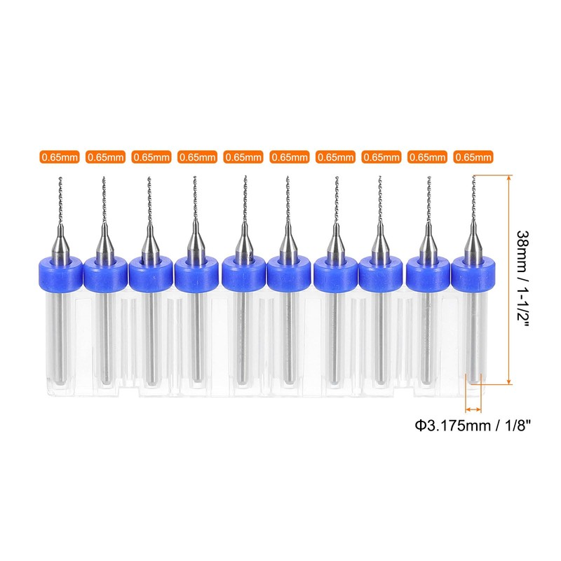 sourcing map 2 Set (20pcs) PCB Drill Bit Set 1/8"