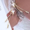 Atentuyi CZ Butterfly Earrings Gold Butterfly Ear Jackets Earrings Butterfly