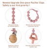 Dirbabi Silicone Pacifier Clips for Baby, 2-in-1 One Piece Design