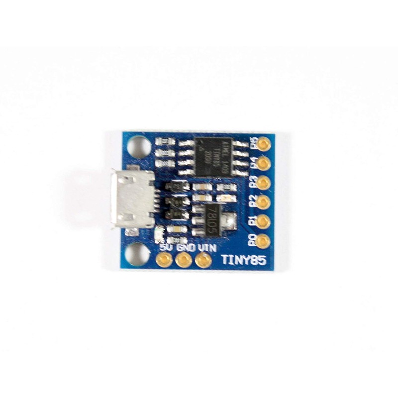 Paradisetronic.com Tiny85 Board with Microchip Atmel ATtiny85, MicroUSB Socket, Compatible