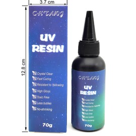 UV Resin 70 g Crystal Clear, UV Curing, DIY Art Pendants, Earrings, Necklaces, Bracelets, Epoxy Resin Accessories, UV Glue, UV Resin for Jewellery Making