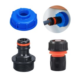 Okaywork Water Tank Filling Adapter, S60 x 6 becomes 6-Point Filament, Motorhome Caravan Water Connection Accessories, Filling Adapter Compatible with Gardena (Base Set, Adapter for Fuel Cap IG60