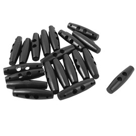 uxcell Plastic 2 Holes Scrapbooking Spring Stop Toggle Buttons Adjustive Lock End 20pcs