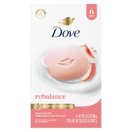 Dove Barra de Belleza Suavizante Melocotón Blanco Leche de Arroz 106 g