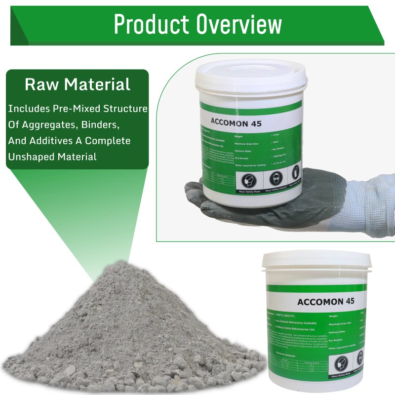 Simond Store Castable Refractory Cement 2822F Rated - 45% Alumina