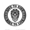 MOCY BELL - Clochette moto SKULL Live to Ride Guardian