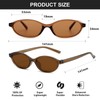 FSMILING 2/4 Retro Oval Sunglasses Women's Vintange Slim Skinny Trendy