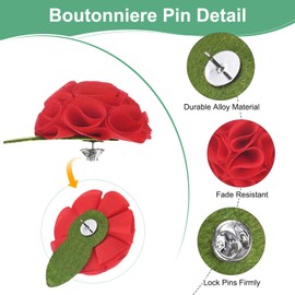 M METERXITY 12-Pack Lapel Pin for Men, 2.56" Handmade Flower Brooch Button Pins for Men Suits, Formal Boutonnieres for Gentleman/Wedding/Groom/Tuxedo/Corsage/Accessories [Mutilcolor]