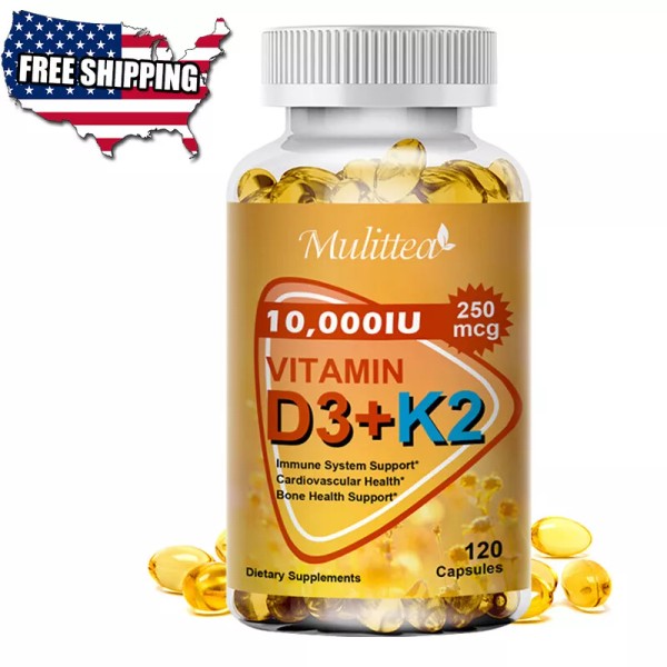 Mulittea Vitamin K2 (MK-7) 250 MCG with D3 10,000 IU