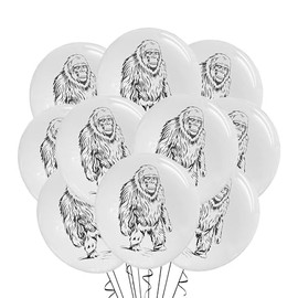 Malayan Products Bigfoot Balloons 12 Count Latex, Sasquatch Birthday Party Decorations, Outdoors Theme, Legendary Creature Event, 12Inch Standard Size (Big Foot)
