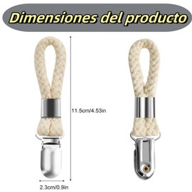DACUAN 4 Pinzas de algodón Trenzadas para Toallas, Pinzas de Ropa para el hogar, baño, Cocina, Toallas, Soporte de Almacenamiento