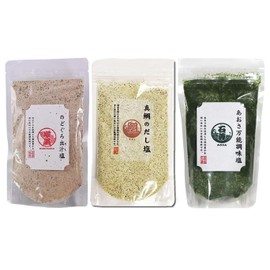 SUMIYOSHI Horned Salt, Red Snamper Broth Salt, All-Purpose Seasoning, Set of 3 Types of Sauce Salt, 1 Bag of Each, 5.6 oz (160 g), Black Throat, Snap, Red Snap, Red Snamper, Red Snamper, Blue Soup, Salt, Seasoning