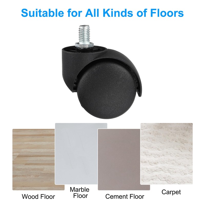 PATIKIL 2 Inch Swivel Casters, 4 Pack 360 Degree Nylon