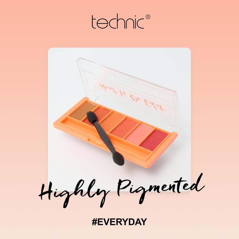 Technic Mini Edit 6 Eyeshadow Palette, Long Lasting and Blendable