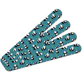 Panda and Bamboo Pattern Double-Sided Nail File Emery Board Set 4 Pack