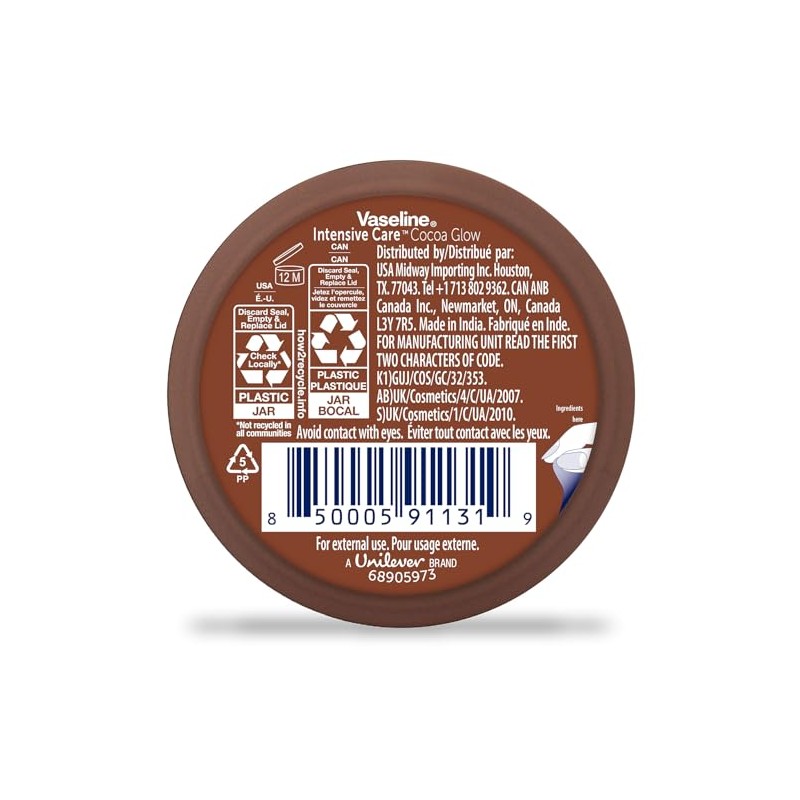 Vaseline Cocoa Glow - Paquete De 12 Cremas Corporales De