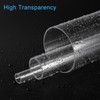 sourcing map Plastic Pipe Rigid Polycarbonate Round Tube Clear 1.2"(30mm)