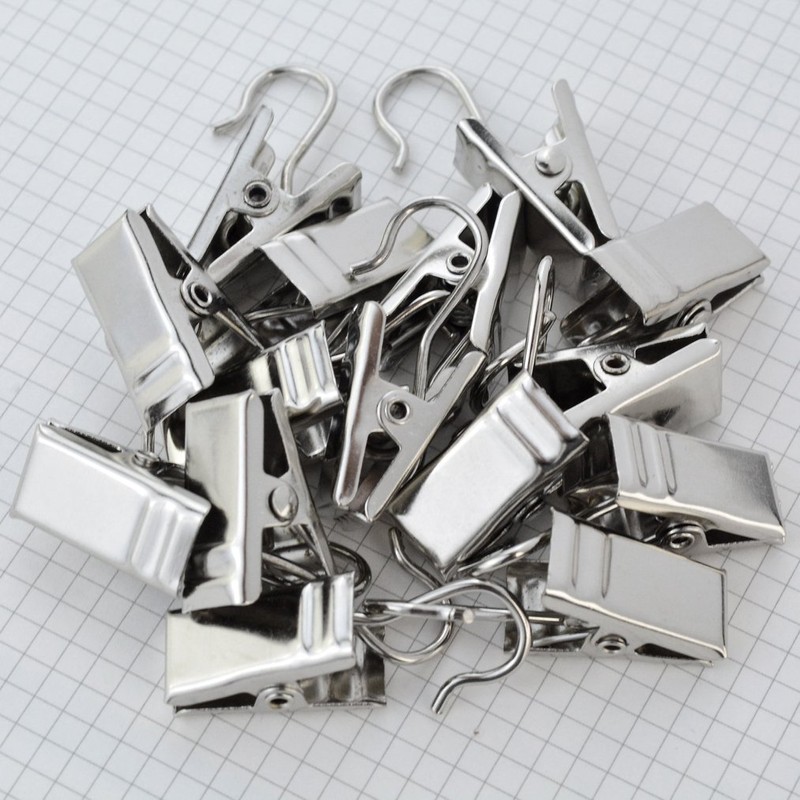 60pcs Metal Hook Clips, baotongle Hanging Curtain Clips Curtain Hook