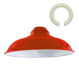 LEDSone Industrial Pendant Ceiling Light Shade, Retro Kitchen Pendant Ceiling Lights Vintage Metal Loft Bar Hanging Chandelier Lighting Rustic Pendant Lamp Shade (Orange)