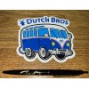 DUTCH Bros STICKER Decal SURF Van Bus COFFEE Rare OLD