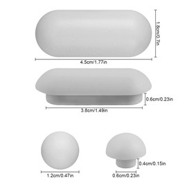 Toilet WC Seat Buffer Set, Toilet Seat Bumper, Noise Dampening Bumpers, Gasket Toilet Seat Buffer Set, Universal Toilet Bumper, Replacement Cushioning Pads