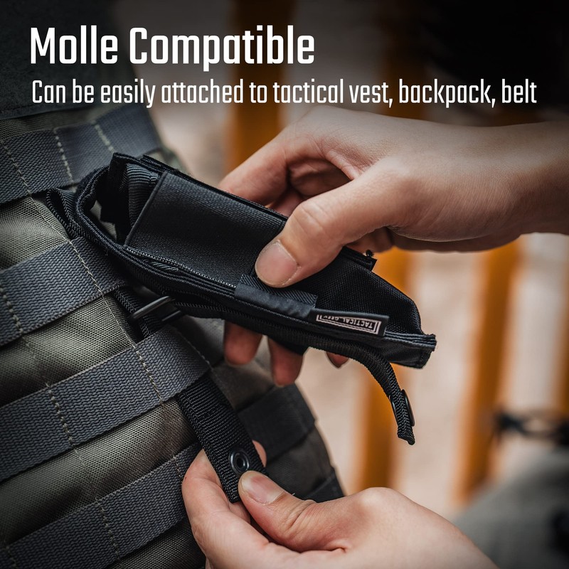 TACTICAL GEEK EXT8 EDC Belt Organizer, Molle Multitool Sheath, Nylon