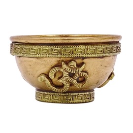 Indianbeautifulart Religious Traditional Copper Offering Holy Water Bowl Om Symbol Blessing Pot