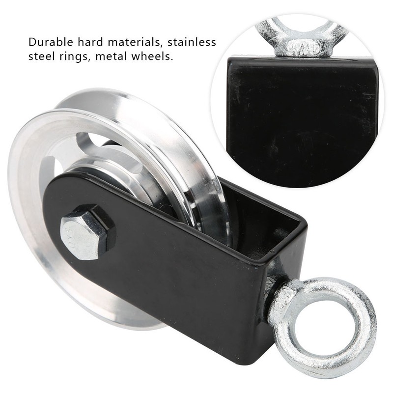 Fitness Equipment Bracket Stainless Steel Pulley Mute Hanging Wheel DIY