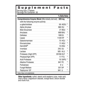 Seeking Health Digestive Enzymes Chewable, Vegan and Vegetarian Enzymatic Supplement to Support Healthy Digestion and Digestive Comfort with Amylase, Protease, and Lipase (60 Tablets)