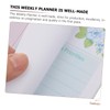GRIRIW 2Pcs Weekly Planner Notepad Tear Off Memo Pad for