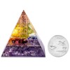 Nupuyai Amethyst Healing Crystal Pyramid for Protection, Chakra Energy Crystal