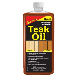 Star Brite Premium Golden Teak Oil 16 oz Ultimate Wood Protection UV Defense