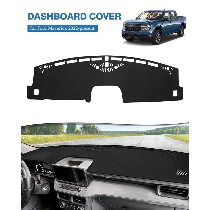 FIILINES Dash Cover Fit for Ford Maverick 2022-2025 2026 (Hybrid/XL/XLT/Lariat)