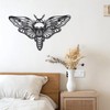 OYEFLY Death Head Moth Metal Wall Decor,Black Gothic Skull Butterfly