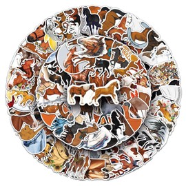 100 Pcs Horse Stickers Cute Horse Riding Party Favors & Decorations Gifts Waterproof Stickers for for Water Bottles Laptop Scrapbook for Kids Teens Adults