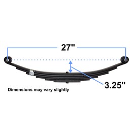 TRP Double Eye Spring (6 Leaf) - 3,000 Lb Capacity - 27 Inch X 1-3/4 Inch - Single