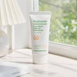 [Traces] Real Barrier Cica Green Tone-up Sun Cream 50ml / [흔적] 리얼베리어 시카 그린 톤업 선크림 50ml