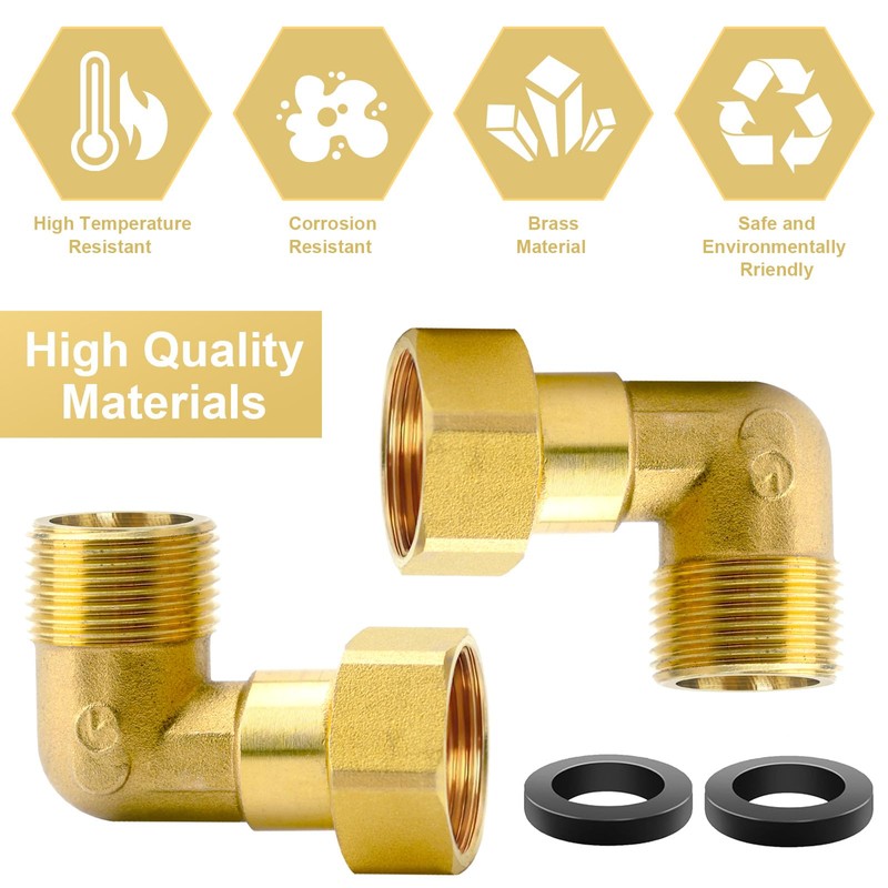 Set of 2 Angle 90° 3/4 Inch IG/AG Screw Connection