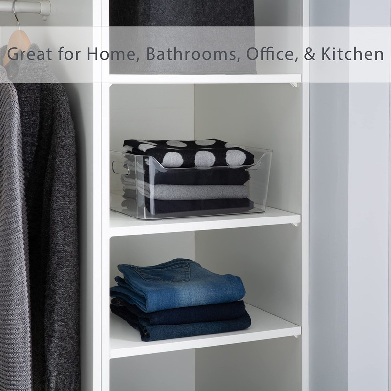 Simplify Large, Super Clear Storage Tote Bin