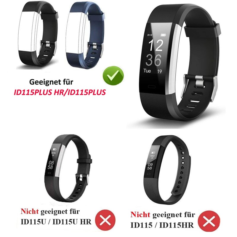 YOun Coloured Strap, Replacement Accessory for ID115Plus HR Smart Watch,