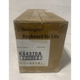 Kensington Keyboard For Life Wired Keyboard, Black, K64370ACA Case of 4 NEW