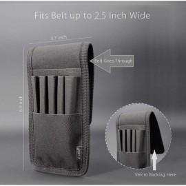 Belt Pen Holder Fabric Black 4 Pen Slots Belt Clip Durable Storage